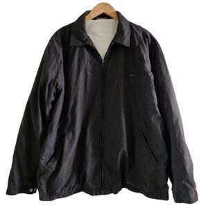 Quicksilver Mens Black Shell Jacket Size XL Lightweight Full Zip Lined Casual